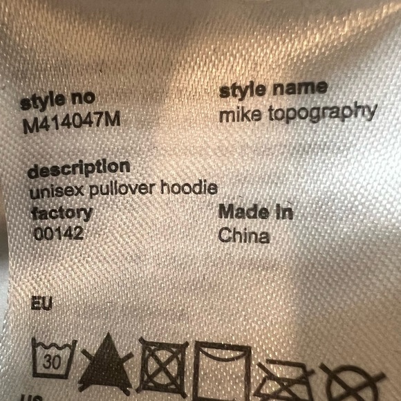 WESC Mike Topography Hoodie in Green & Yellow Abstract Stripe Print. Medium. - Picture 12 of 12